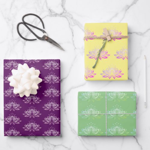 lotus flower  wrapping paper sheets