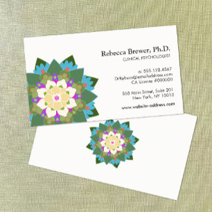 Lotus Flower Yoga Holistic Health Healer Business Card