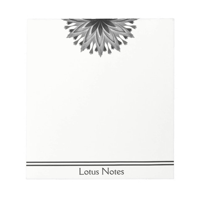 Lotus Flower Yoga Instructor Holistic Classic Notepad (Front)