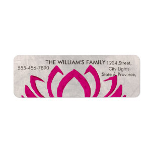 Lotus Flower Yoga Meditation Floral Holistic Label