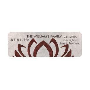 Lotus Flower Yoga Meditation Floral Holistic Label