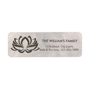 Lotus Flower Yoga Meditation Floral Holistic Label