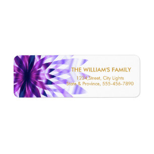 Lotus Flower Yoga Meditation Floral Purple Label