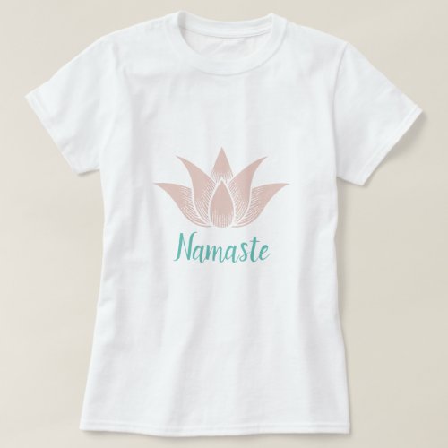 Lotus Flower Yoga Namaste Wellness T_Shirt