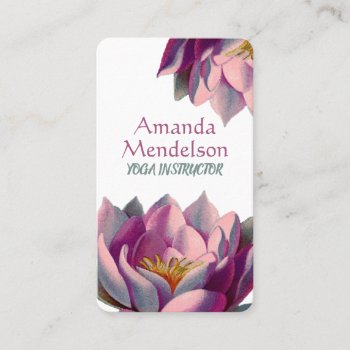 Lotus Flower Yoga Spa Fitness Business Card by CustomizePersonalize at Zazzle