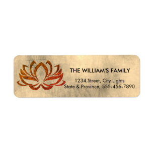 Lotus Flower Yoga Vintage Meditation Holistic Label
