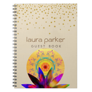 Lotus Flower Yoga Vintage Meditation Holistic Notebook