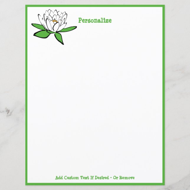 Lotus Flower Zen Yoga Personalize (Front)