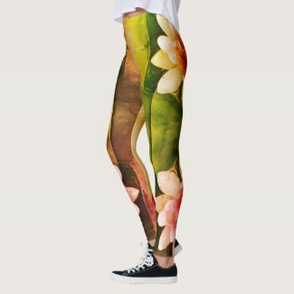 Lotus flowers Blossoms  Legging