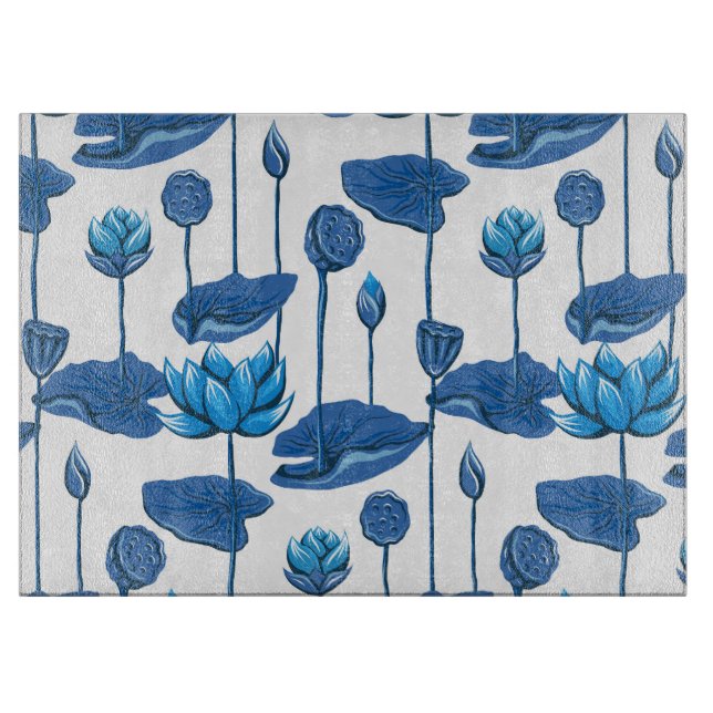 lotus flowers cutting board (Front)