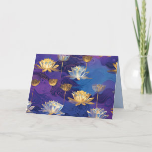 lotus flowers greeting card