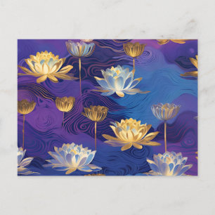 lotus flowers postcard