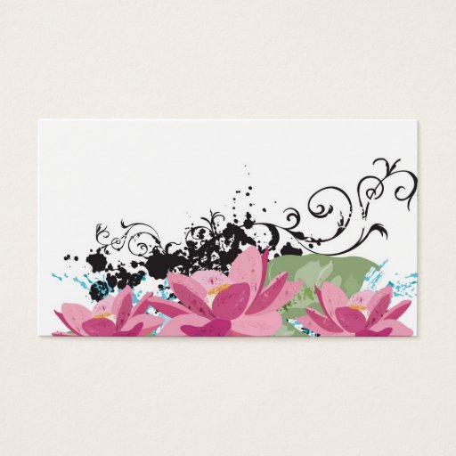 Customizable Lotus flowers Profile Card Business Cards