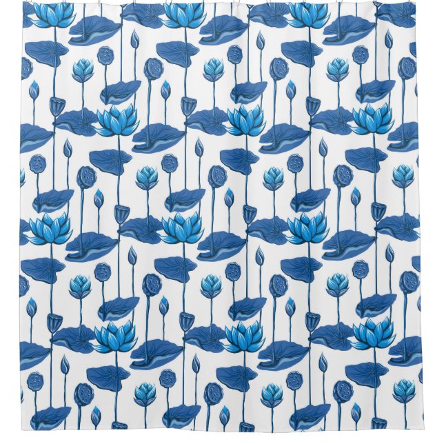 lotus flowers shower curtain (Front)