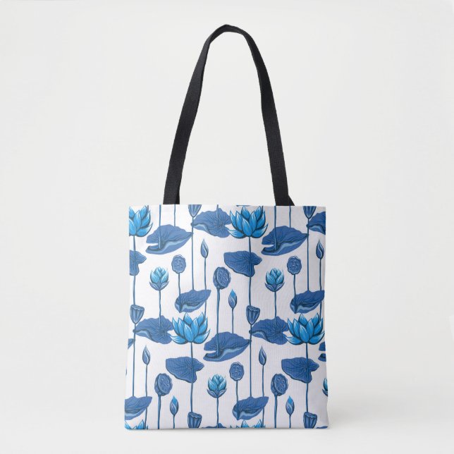 lotus flowers tote bag (Front)
