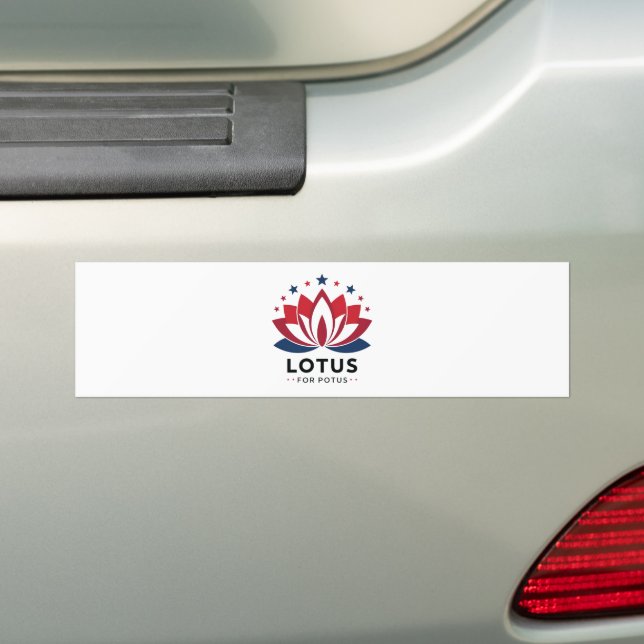 Lotus for POTUS Kamala Harris 2024  Bumper Sticker (On Car)