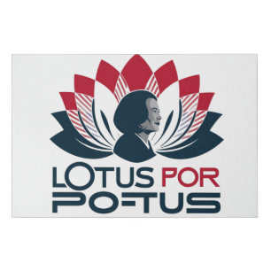 Lotus for POTUS Kamala Harris 2024 Faux Canvas Print