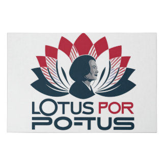 Lotus for POTUS Kamala Harris 2024 Faux Canvas Print