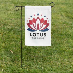 Lotus for POTUS Kamala Harris 2024 Garden Flag