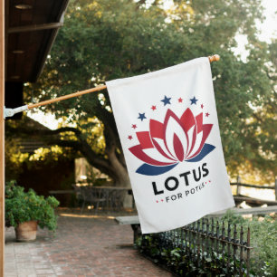 Lotus for POTUS Kamala Harris 2024  House Flag