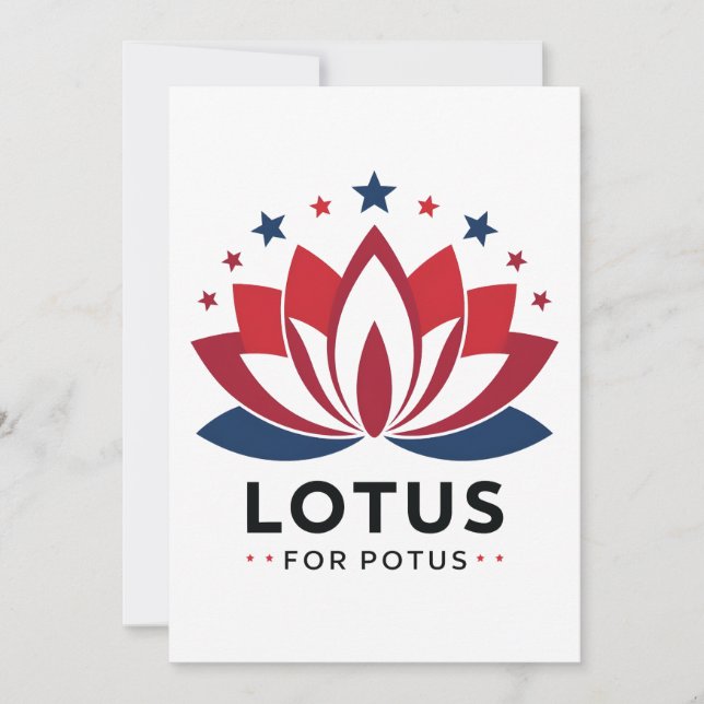 Lotus for POTUS Kamala Harris 2024  Invitation (Front)