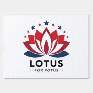 Lotus for POTUS Kamala Harris 2024 Sign