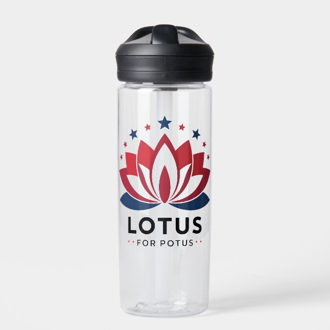 Lotus for POTUS Kamala Harris 2024  Water Bottle (Front)