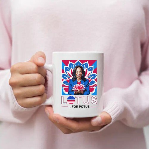 Lotus for Potus Kamala Harris President Campaign Coffee Mug