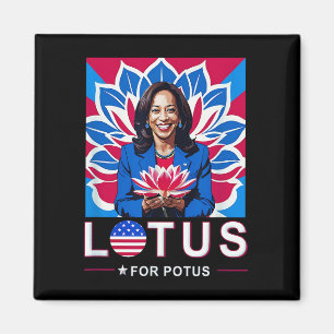 Lotus For Potus USA Election Kamala Harris 2024  Magnet