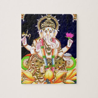 LOTUS GANESHA TANJORE PAINTING JIGSAW PUZZLE