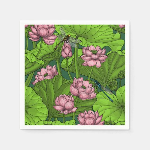 Lotus garden napkins