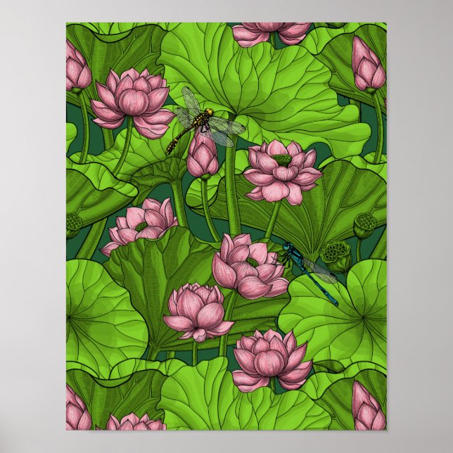 Lotus garden poster (Front)