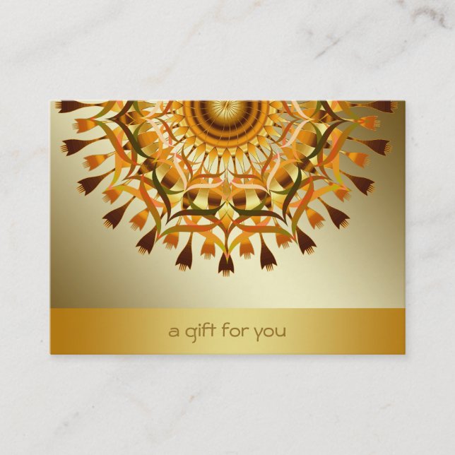 Lotus Gold Mandala Salon and Spa Gift Certificate (Front)