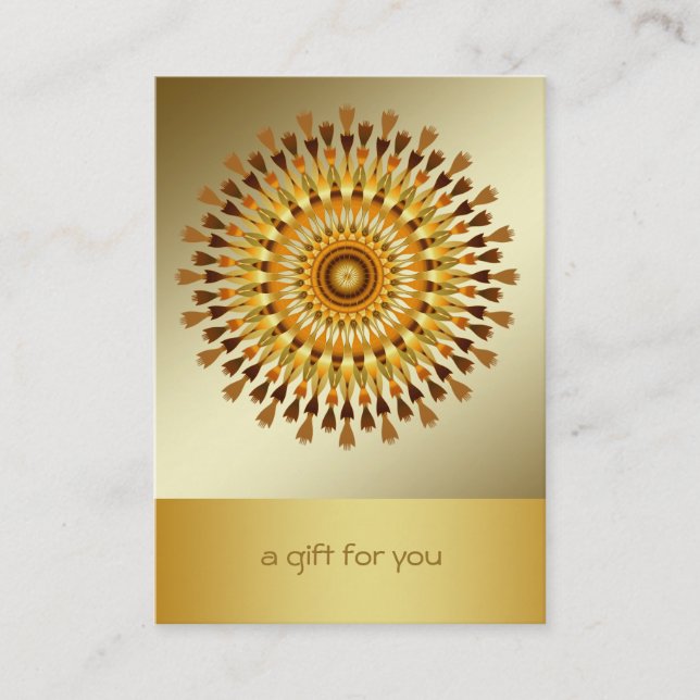 Lotus Gold Mandala Salon and Spa Gift Certificate (Front)