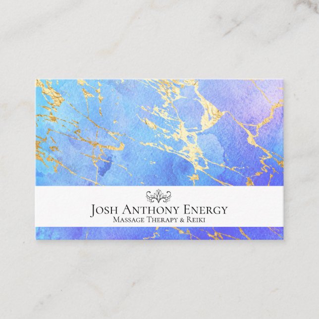 *~* Lotus Gold Pastel Nebula Galaxy Universe AP3   Business Card (Front)