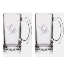 Lotus Graphic Arts Etched Glassware