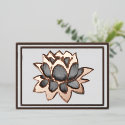Lotus grey & copper foil card