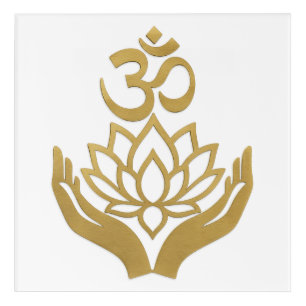 Lotus Hands Om Meditative Art