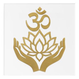 Lotus Hands Om Meditative Art