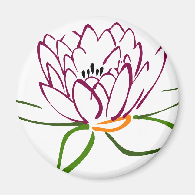 Lotus Heart Magnet (Front)