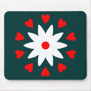 Lotus Heart Mouse Pad