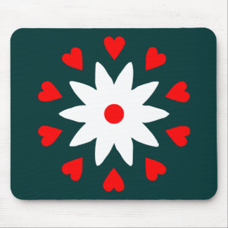 Lotus Heart Mouse Pad