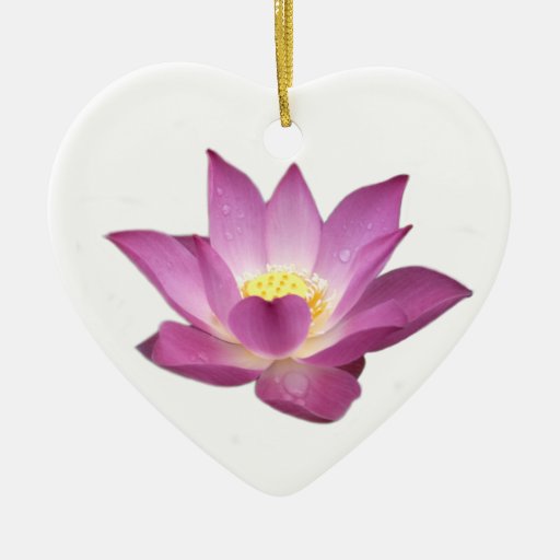 Lotus Heart Ornament | Zazzle