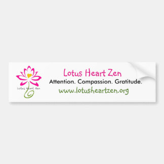 Lotus Heart Zen Bumpersticker Bumper Sticker