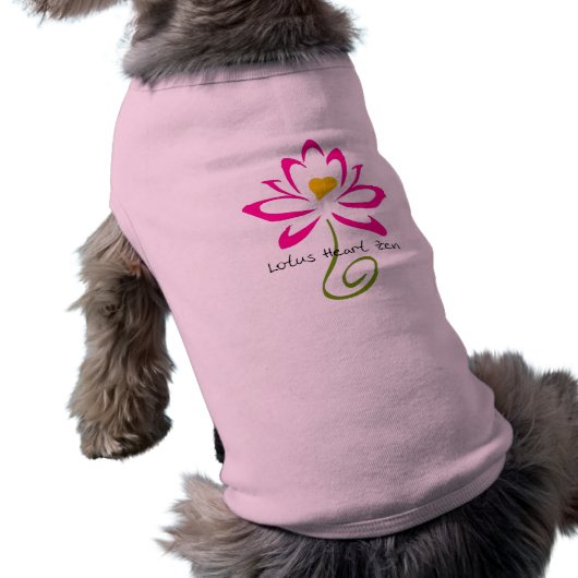 Lotus Heart Zen Dog Shirt (Back)