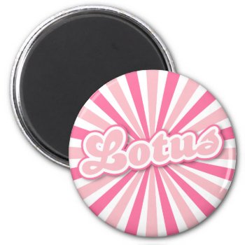 Lotus Hot Pink Solar Rays Magnet by mystic_persia at Zazzle
