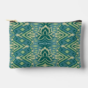 Lotus Ikat Pattern - The White Lotus Accessory Pouch
