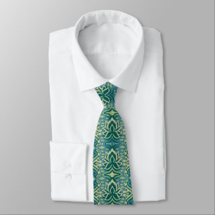 Lotus Ikat Pattern - The White Lotus Neck Tie