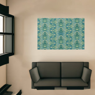 Lotus Ikat Pattern - The White Lotus Rug