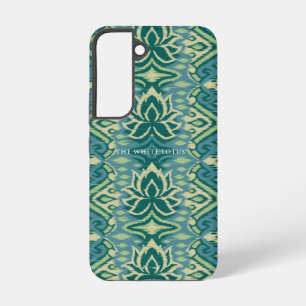 Lotus Ikat Pattern - The White Lotus Samsung Galaxy S22 Case